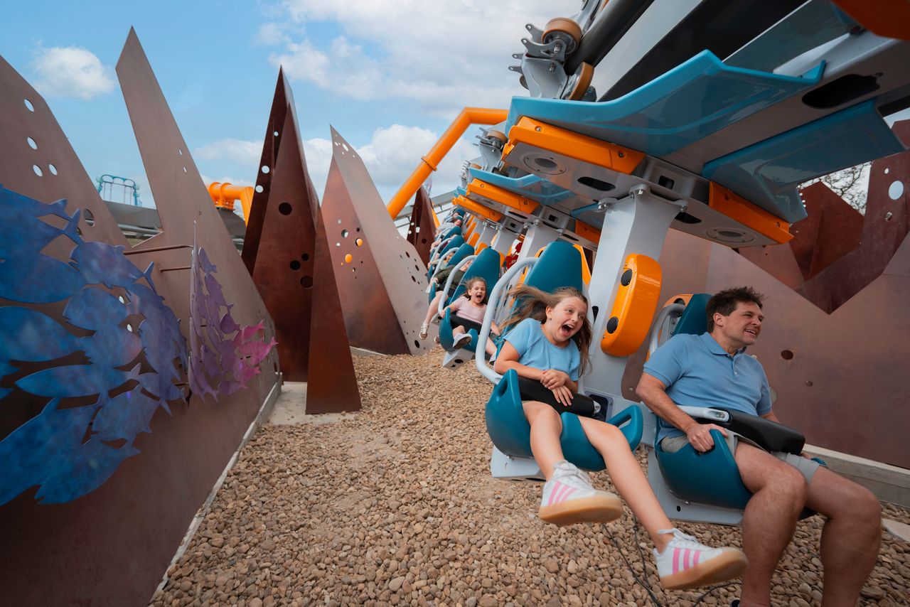 Riders on Barracuda Strike at SeaWorld San AntonioCredit: SeaWorld San Antonio