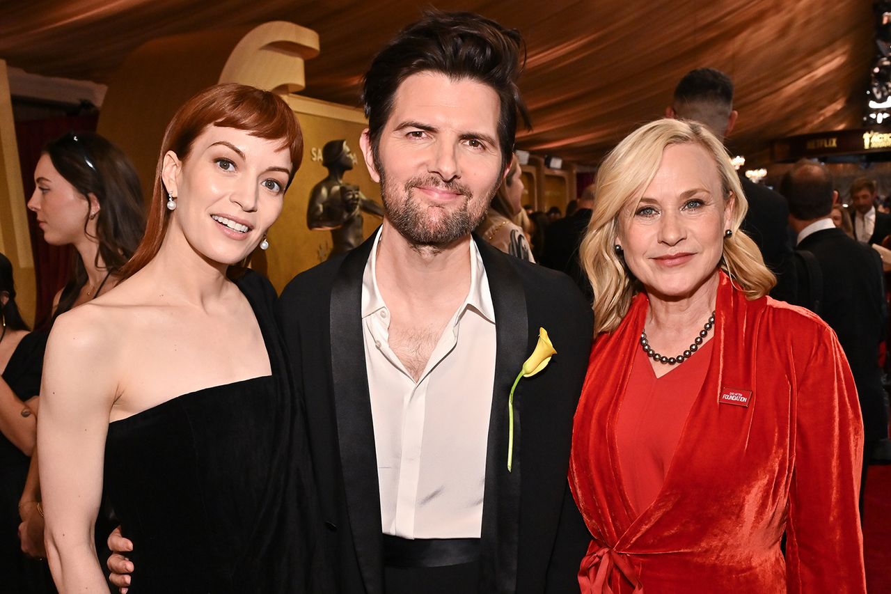 Britt Lower, Adam Scott and Patricia Arquette at The 32nd Annual Actor Awards Britt Lower, Adam Scott and Patricia ArquetteCredit: Michael Buckner/Variety via Getty