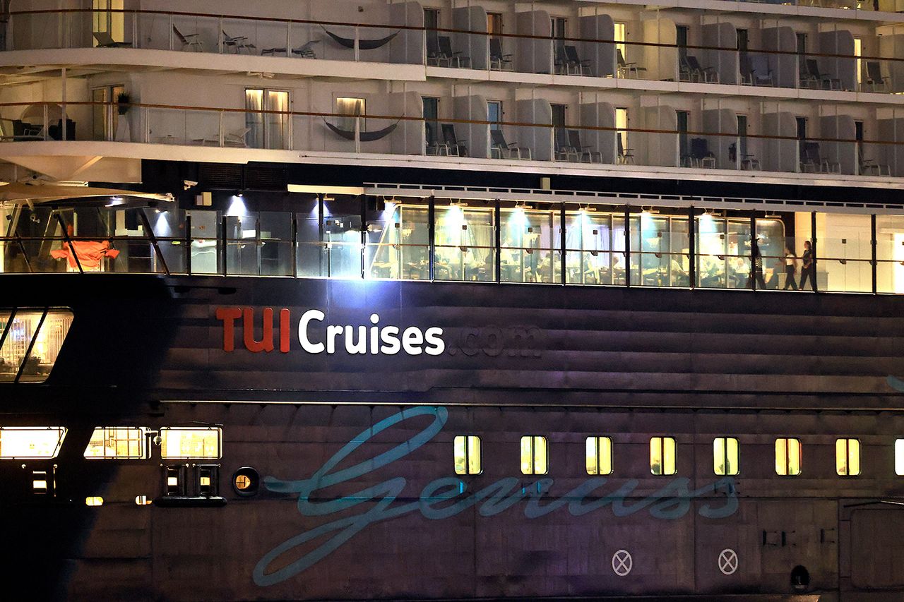 The Mein Schiff 5 remains docked in Doha, Qatar, on March 2.Credit: HANNIBAL HANSCHKE/EPA/Shutterstock