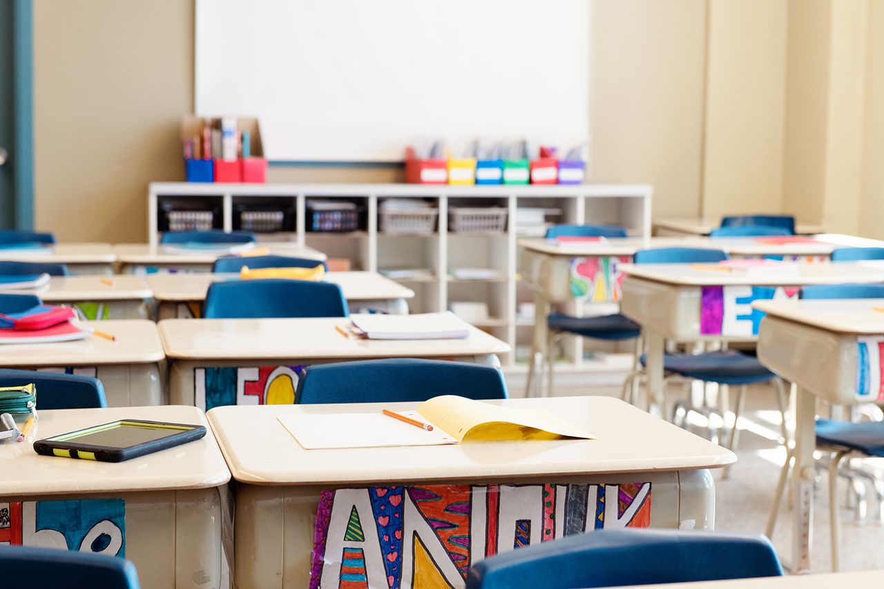 Empty elementary schol classroom Elementary school classroom (stock image)Credit: Getty
