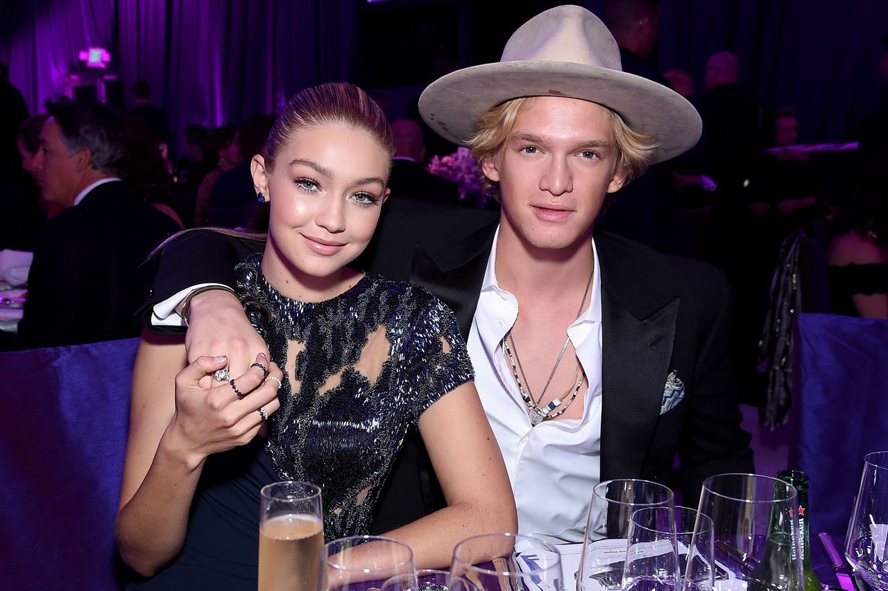 Gigi Hadid and Cody Simpson in February 2015Credit: Dimitrios Kambouris/Getty