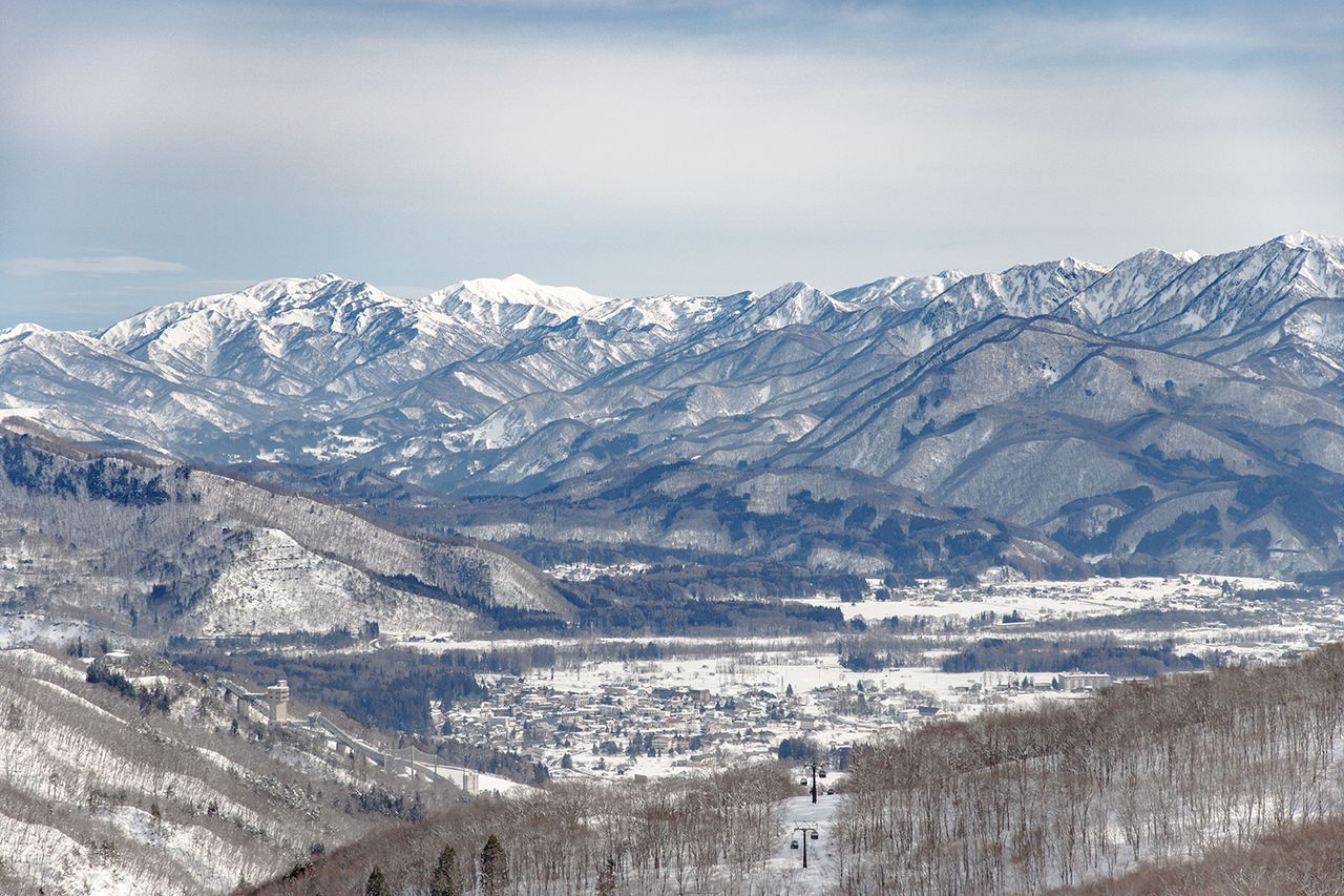 A photo of snowy mountains in Hakuba, JapanCredit: Getty