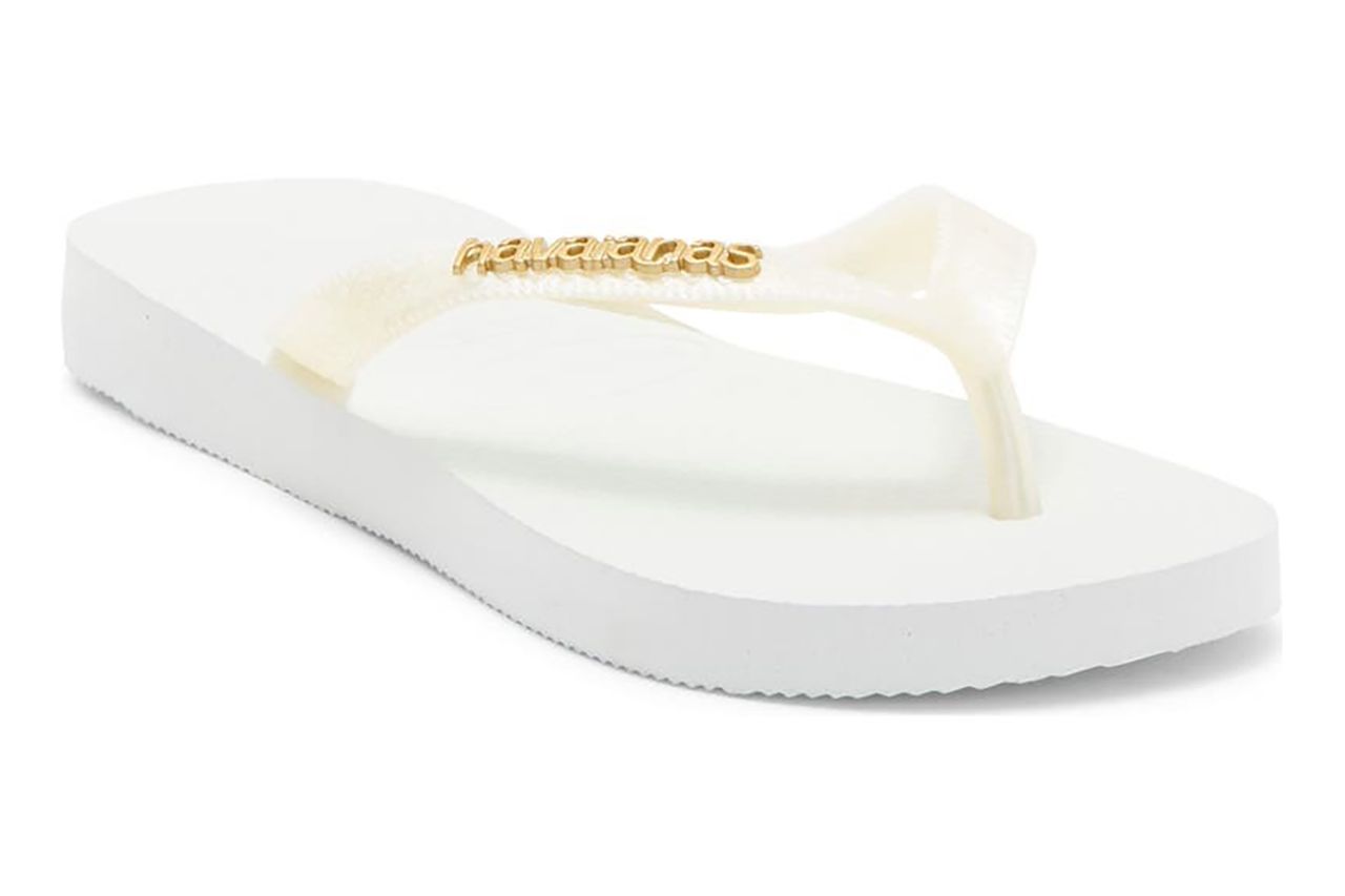 Havaianas Metallic Logo Flip Flop Credit: Nordstrom