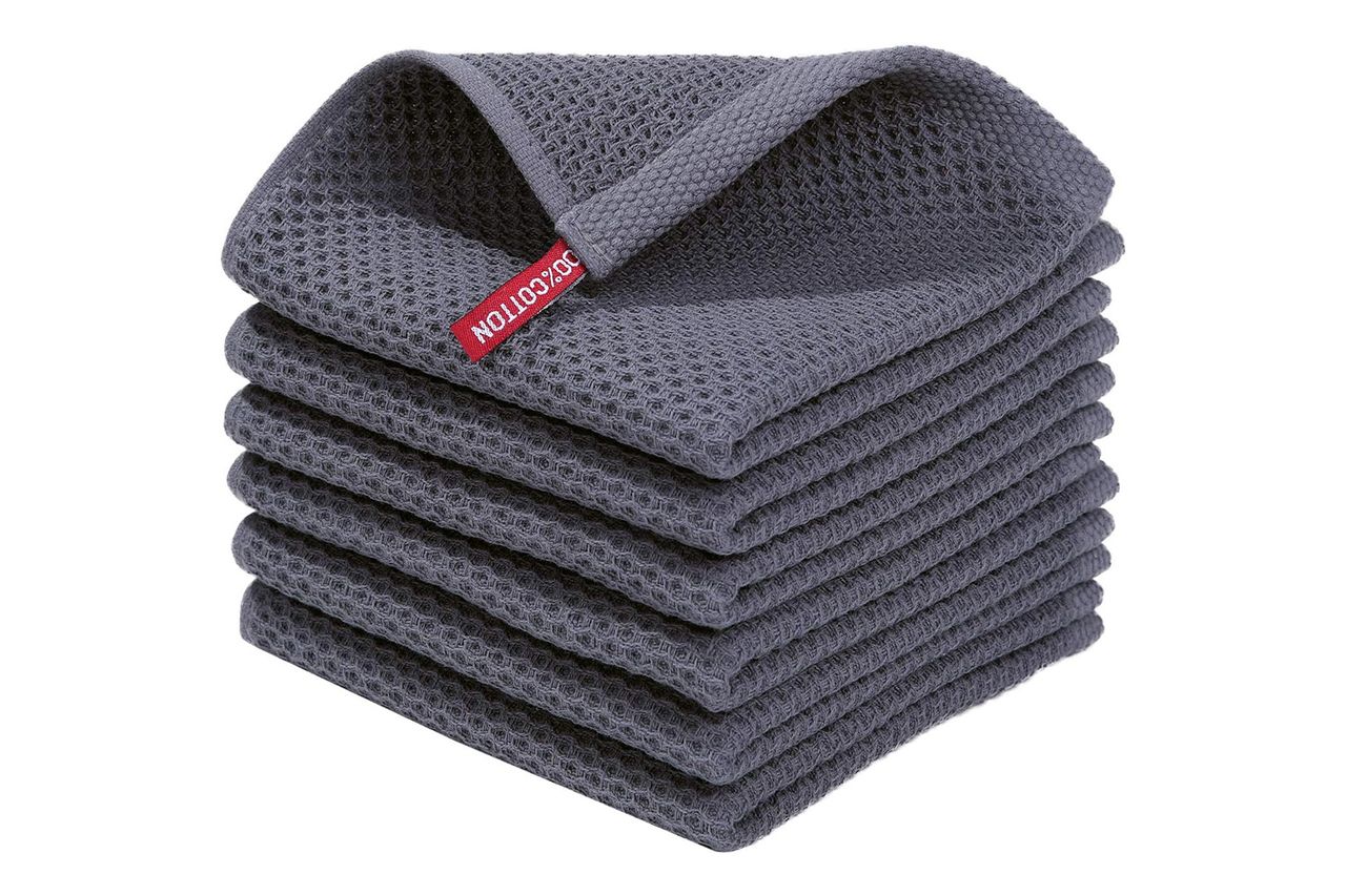 Homaxy 100% Cotton Waffle Weave Kitchen Dish Cloths Credit: Amazon