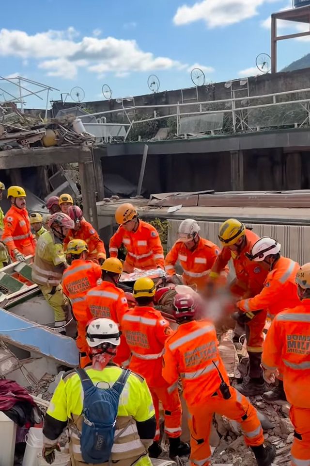 A building housing a nursing home has collapsed in Belo Horizonte, BrazilCredit: Corpo de Bombeiros Militar de Minas Gerais/Facebook