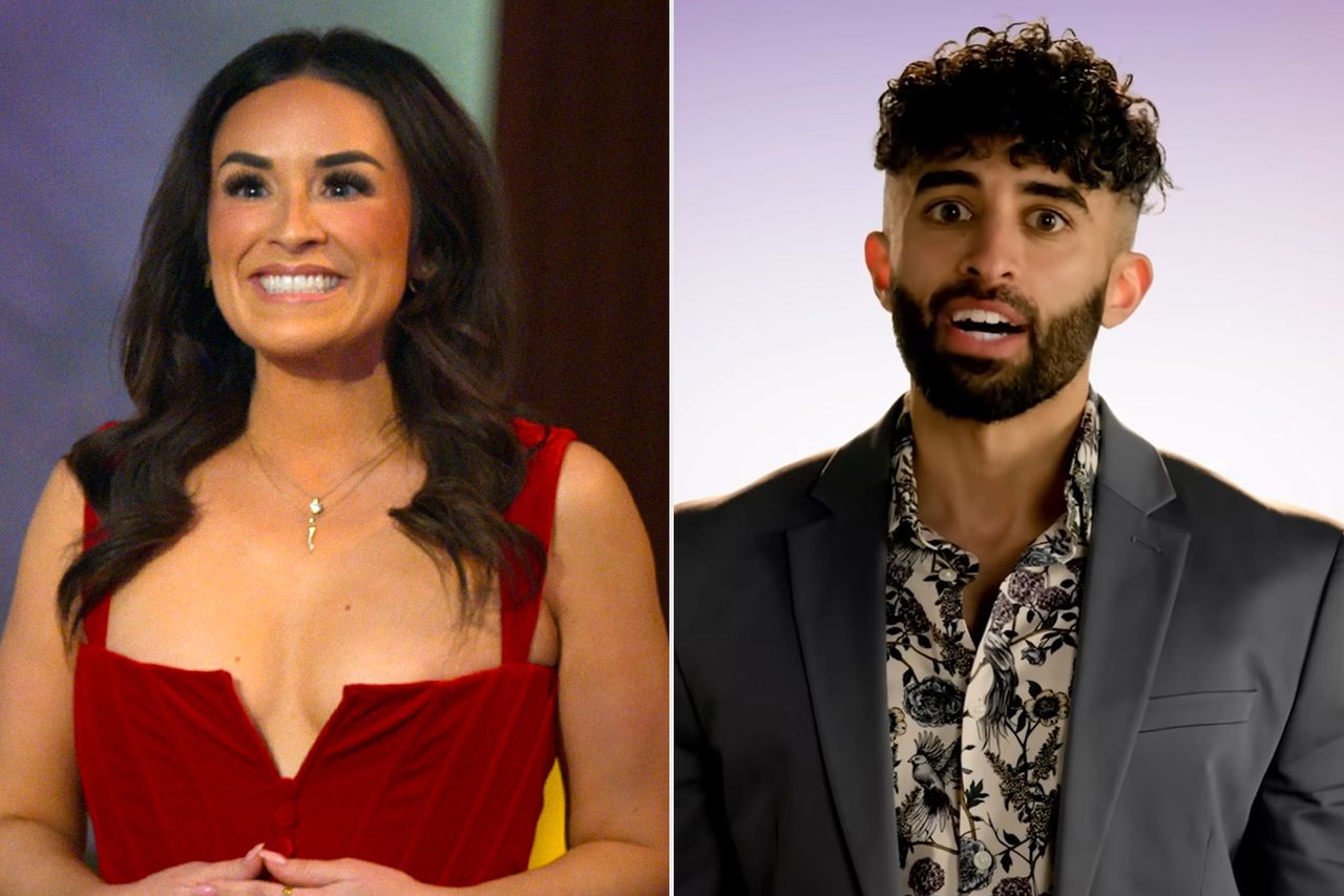 Jessica Barrett and Haramol Gill in Love is Blind Season 10. Jessica Barrett and Haramol GillCredit: Adam Rose/Netflix ; Netflix