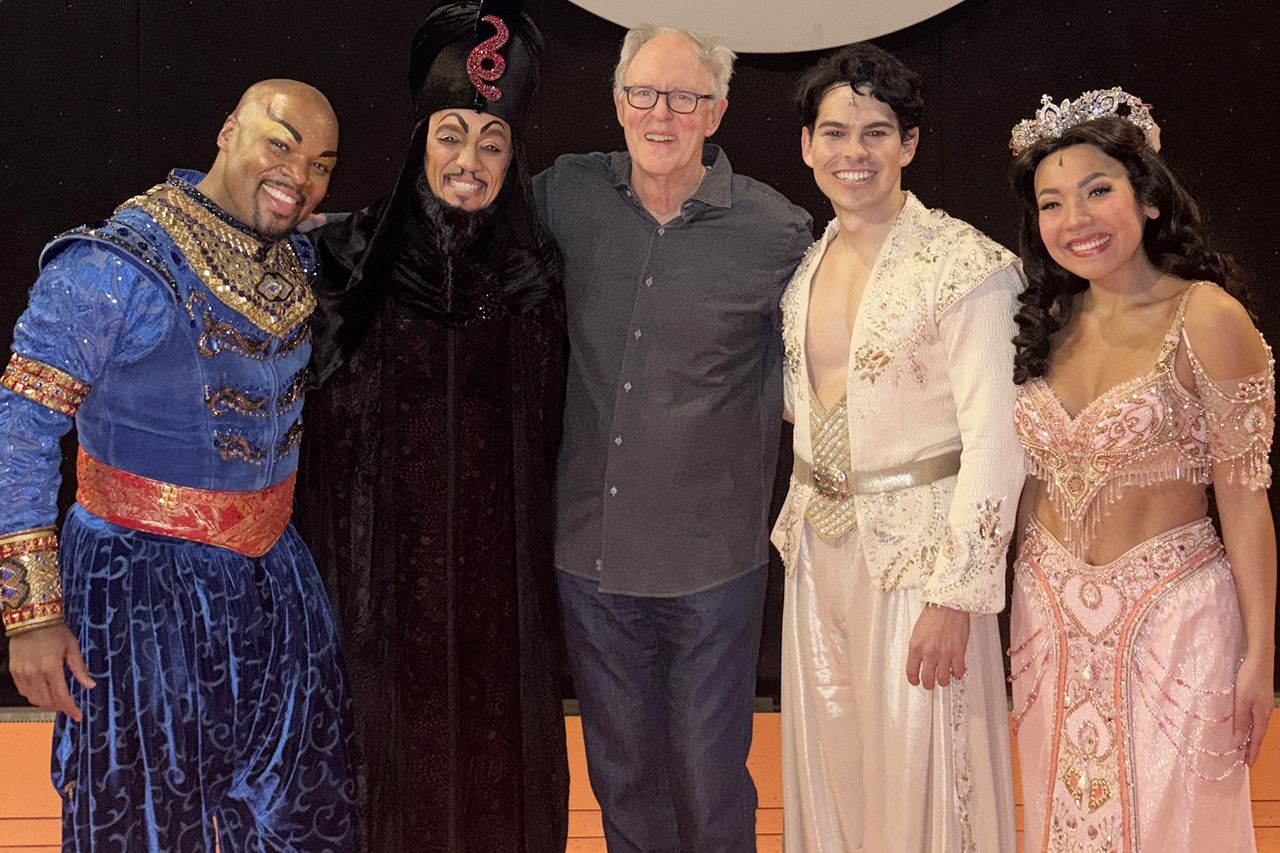 John Lithgow with Aladdin castCredit: Courtesy