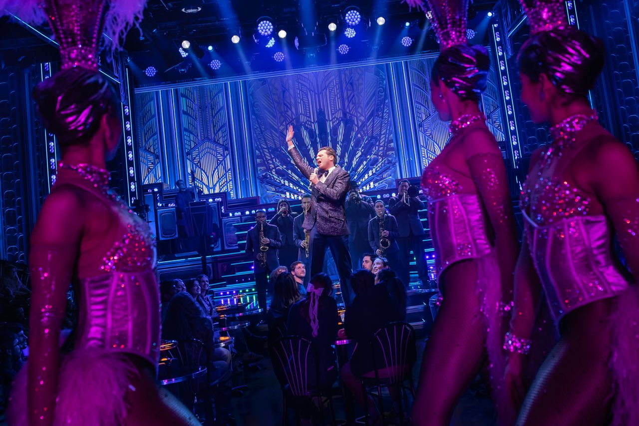 Jonathan Groff in 'Just in Time' on BroadwayCredit: Matthew Murphy and Evan Zimmerman