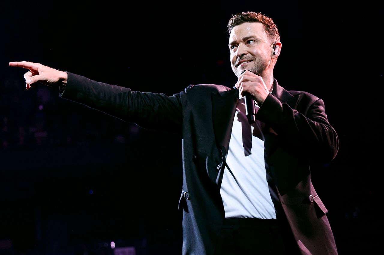 Justin Timberlake performs onstage during his The Forget Tomorrow World Tour at Rogers Arena on April 29, 2024 in Vancouver, British Columbia. Justin Timberlake performing in Vancouver, British Columbia, on April 29, 2024Credit: Kevin Mazur/Getty