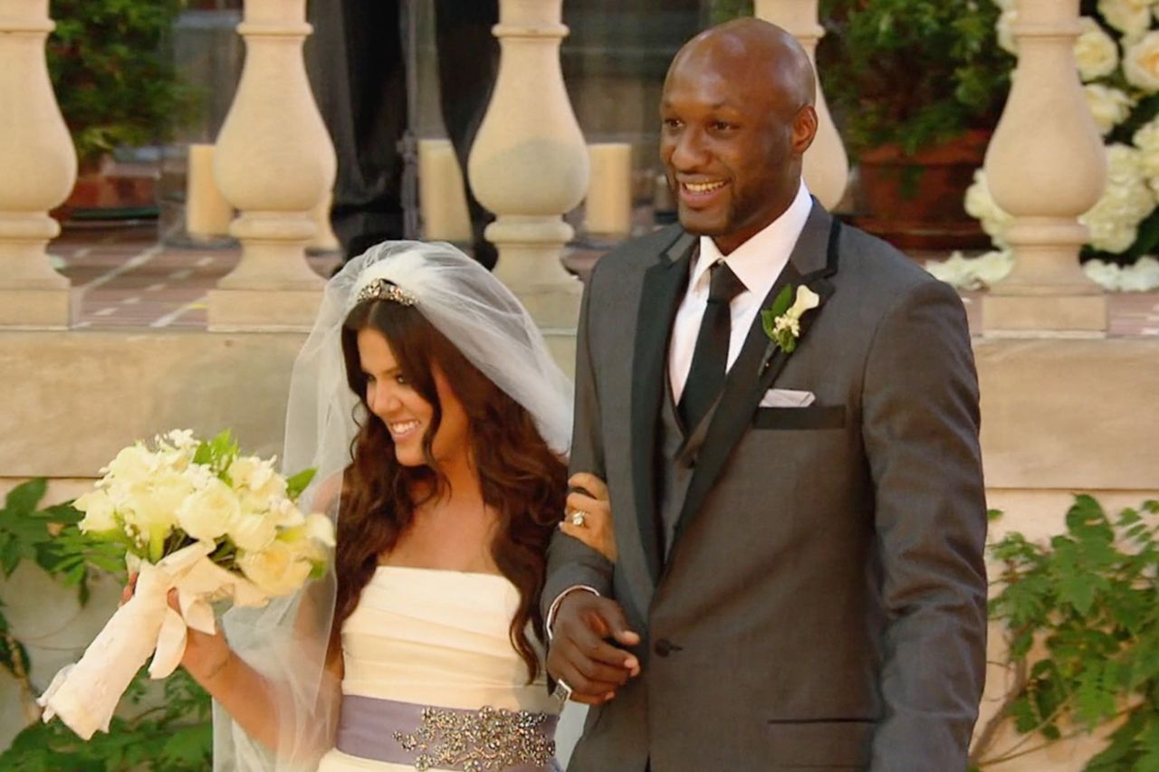Khloe Kardashian and Lamar Odom on their wedding day. Khloe Kardashian and Lamar Odom on their wedding day.Credit: Disney+