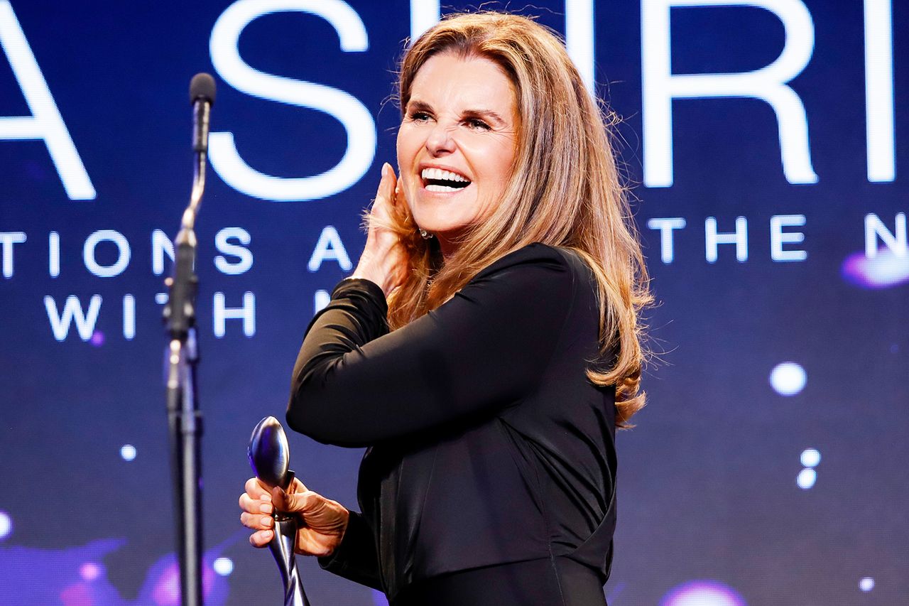 Maria Shriver speaks onstage at the 49th Annual Gracie Awards Gala held at the Beverly Wilshire, A Four Seasons Hotel on May 21, 2024 in Beverly Hills, California. Maria Shriver in May 2024Credit: River Callaway/Variety/Getty