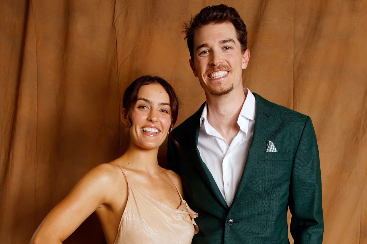 Max Fried and Reni Meyer-Whalley during the 2024 Red Carpet Photo Shoot on July 16, 2024 in Arlington, Texas. Max Fried and Reni Meyer-Whalley during the 2024 Red Carpet Photo Shoot on July 16, 2024 in Arlington, Texas.Credit: Rob Tringali/MLB Photos via Getty