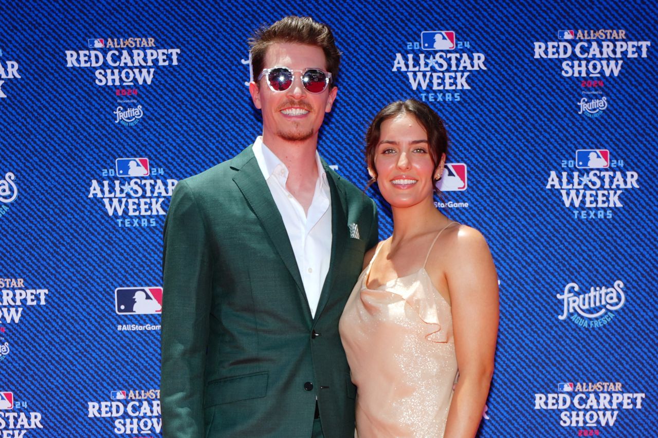 Max Fried and Reni Meyer-Whalley during the 2024 All-Star Red Carpet Show on July 16, 2024 in Arlington, Texas. Max Fried and Reni Meyer-Whalley during the 2024 All-Star Red Carpet Show on July 16, 2024 in Arlington, Texas.Credit: Daniel Shirey/MLB Photos via Getty