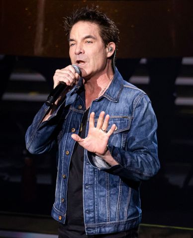 Pat Monahan of the band Train performs at Pine Knob Music Theatre in support of their AM GOLD Tour 2022 on July 12, 2022 in Clarkston, Michigan. Pat MonahanCredit: Scott Legato/Getty