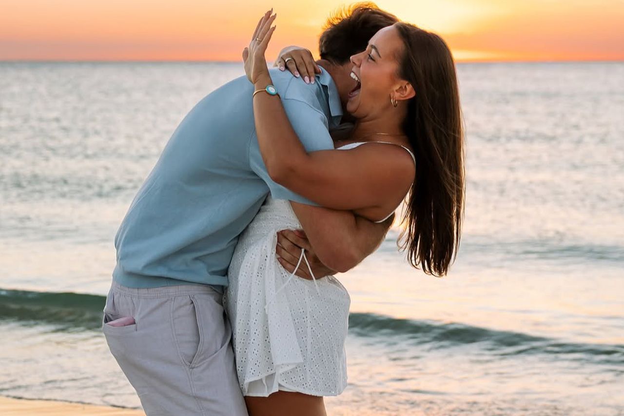Spencer Barbosa and her fiancé, ConnorCredit: @stellamittonphoto