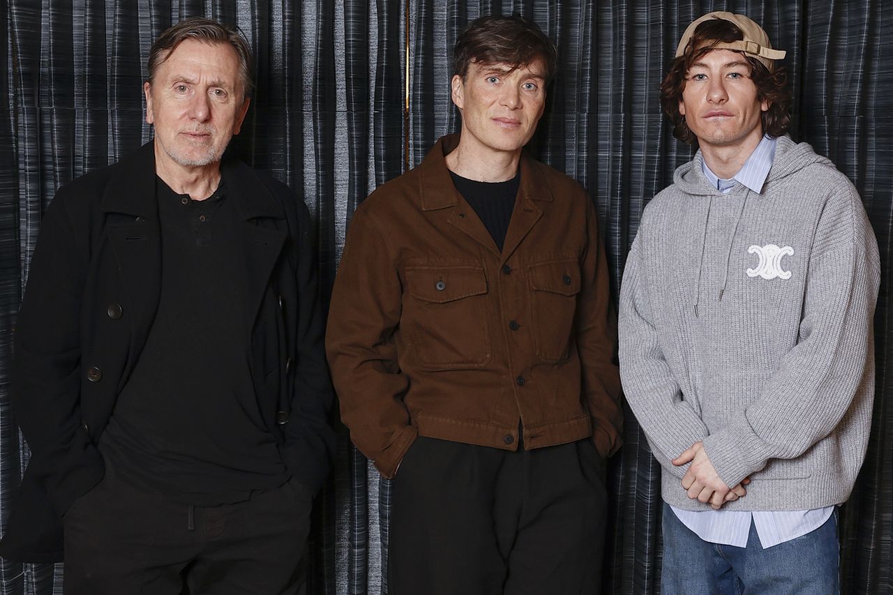 Tim Roth, Cillian Murphy and Barry Keoghan.Credit: John Phillips/BAFTA/Getty