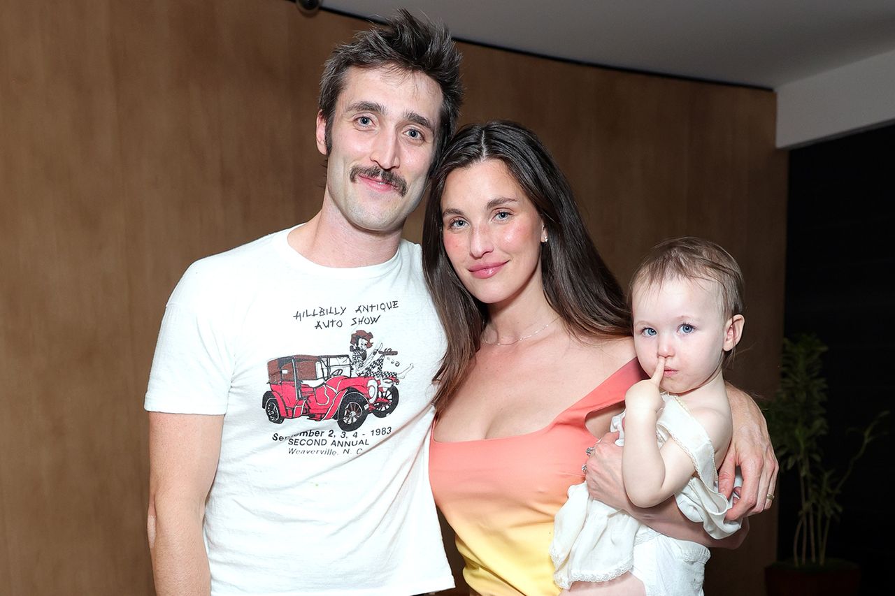 ony Wilson, Rainey Qualley, and Bluebell Coyote Wilson.Credit: Stefanie Keenan/Getty