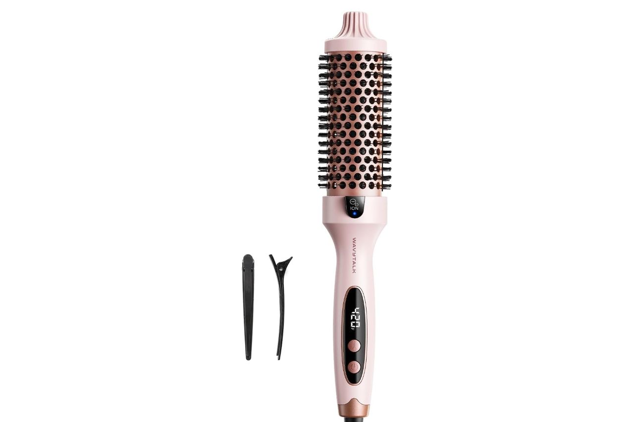 Wavytalk Thermal Brush Blowout Boost 15 Inch Heated Round Brush For Blowout Look Credit: Amazon