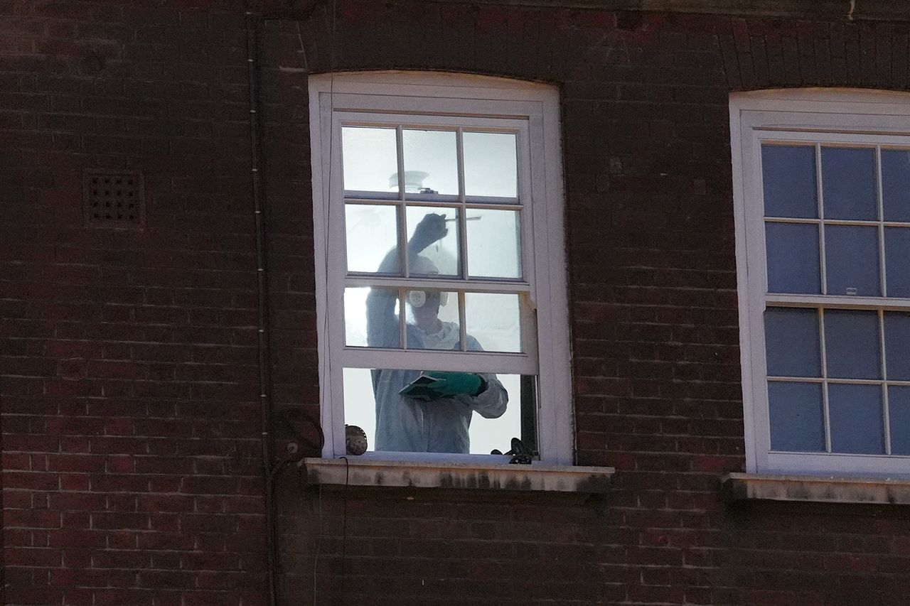 A forensic investigator at the window of a property near the junction of Great Peter Street and Horseferry Road in Westminster, central London, where an 18-day-old baby girl died after falling from height. A forensic investigator at the window of a property in Westminster, central London on March 14, 2026Credit: Lucy North/PA Images via Getty