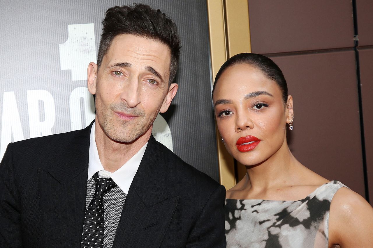Adrien Brody and Tessa Thompson at the opening night of 'The Fear of 13' in N.Y.C. on April 15, 2026Credit: Bruce Glikas/FilmMagic