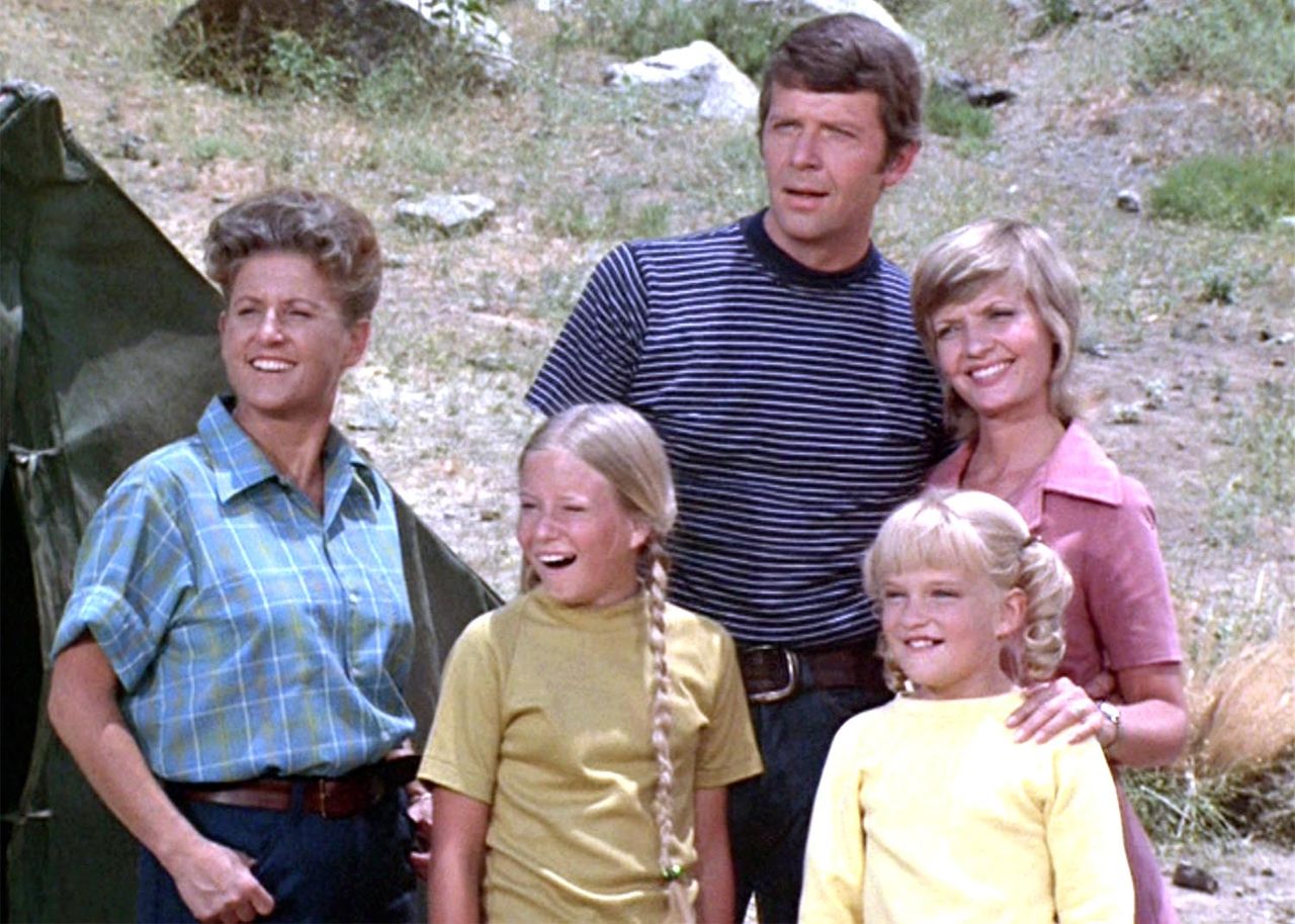 (From left to right): Ann B. Davis, Eve Plumb, Robert Reed, Susan Olsen and Florence Henderson in 'The Brady Bunch.'Credit: CBS via Getty
