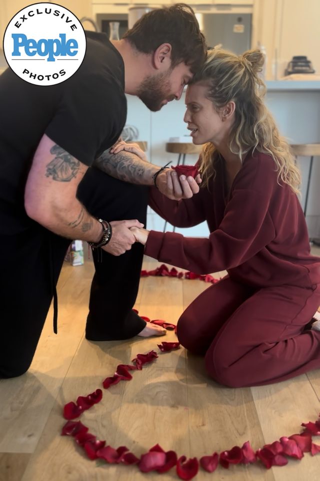Danny Cipriani (left) and AnnaLynne McCord (right) during the proposal.Credit: AMcK/Corday Productions