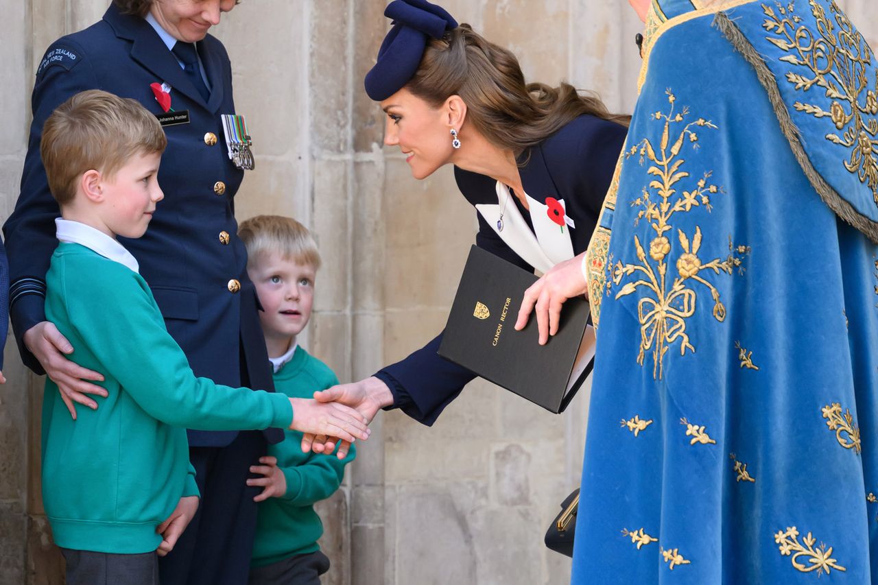 Kate Middleton greeting a young boy on April 25, 2026.Credit: Karwai Tang/WireImage