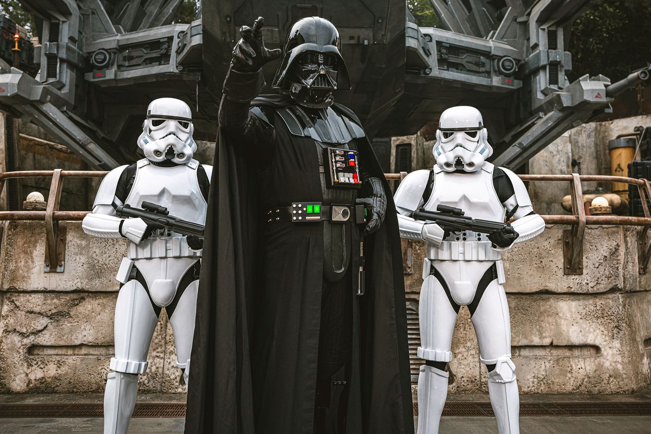 Darth Vader and two Imperial StormtroopersCredit: Christian Thompson/Disneyland Resort