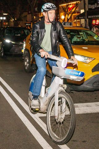 New York, NY Hugh Jackman after signing a few autographs and selfies runs away from the crowds waiting for him outside Minetta Lane theater. Hugh JackmanCredit: SONIC / BACKGRID