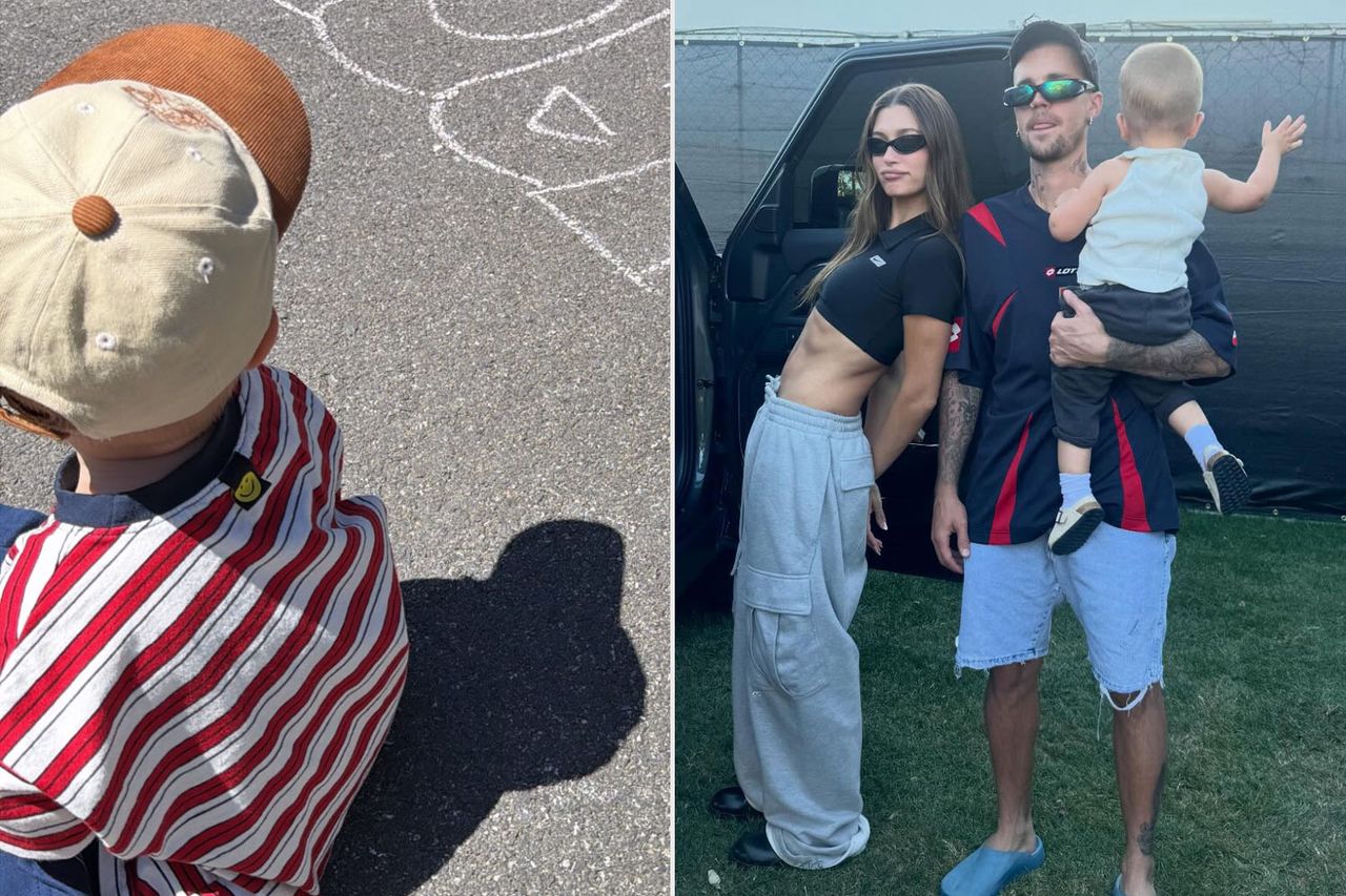 Hailey and Justin Bieber with their son Jack BluesCredit: Hailey Bieber/Instagram (2)