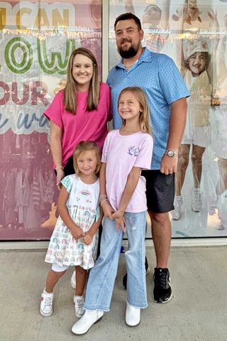 Kayla and Austin Stewart and their children.Credit: Kayla Stewart