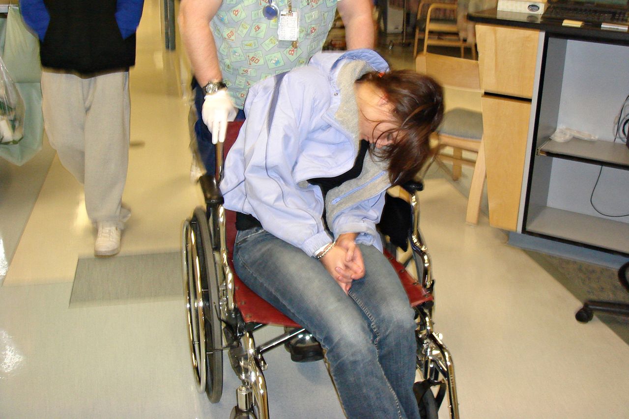 Kimberly Corban after a seizure amid court proceedings in her sexual assault caseCredit: courtesy Kimberly Corban