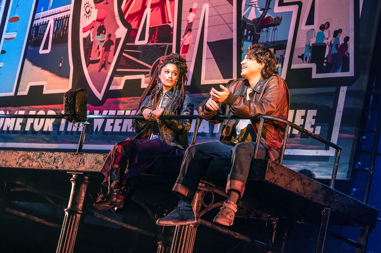 Maria Wirries and LJ Benet in 'The Lost Boys' on BroadwayCredit: Matthew Murphy