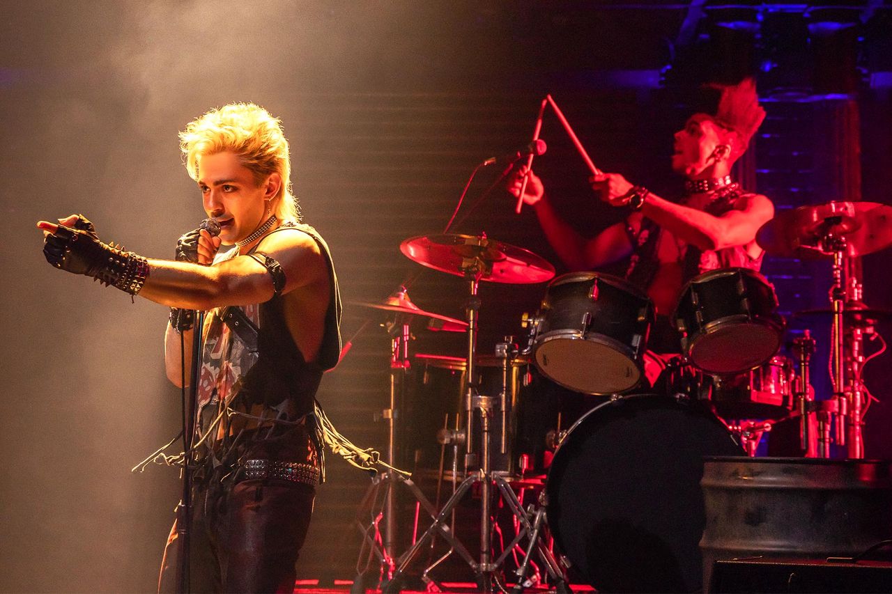 Ali Louis Bourzgui and Dean Maupin in 'The Lost Boys' on BroadwayCredit: Matthew Murphy