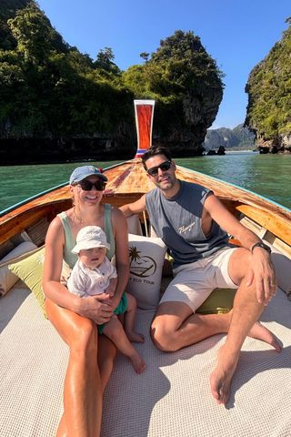 From left: Rachel with baby Leonardo and Louis Mullan.Credit: Louis Mullan