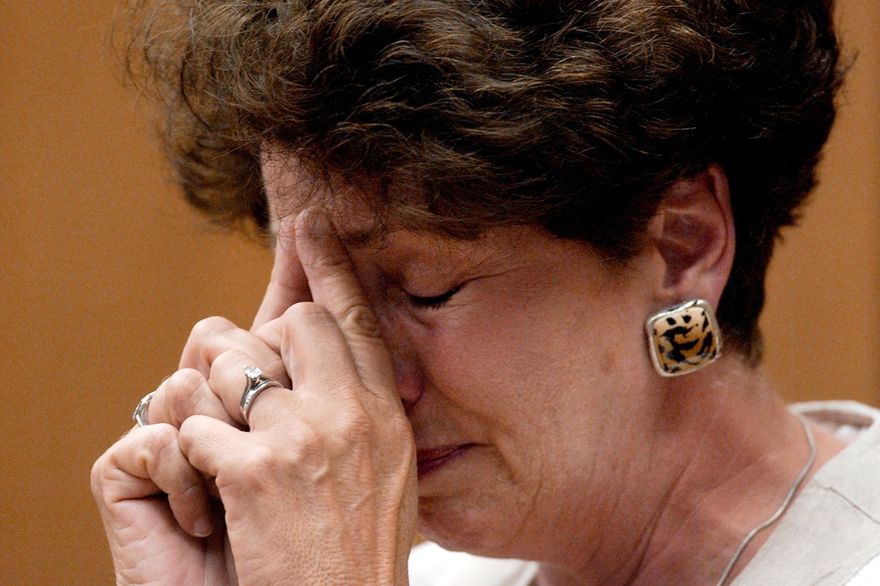 Elizabeth Ratliff's sister Margaret Blair at Peterson's trial in 2003Credit: AP photo by Sara Davis