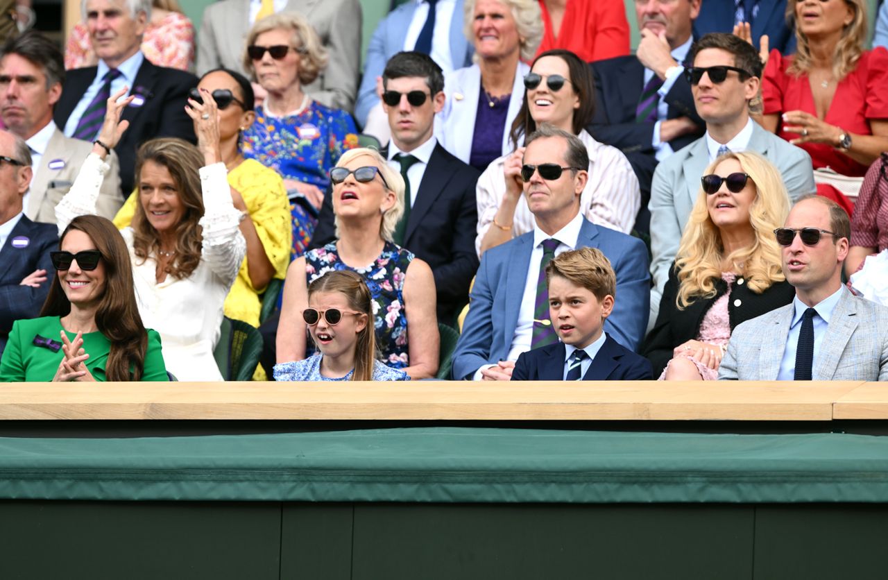 Kate Middleton, Princess Charlotte, Prince George and Prince William at Wimbledon 2023Credit: Karwai Tang/WireImage