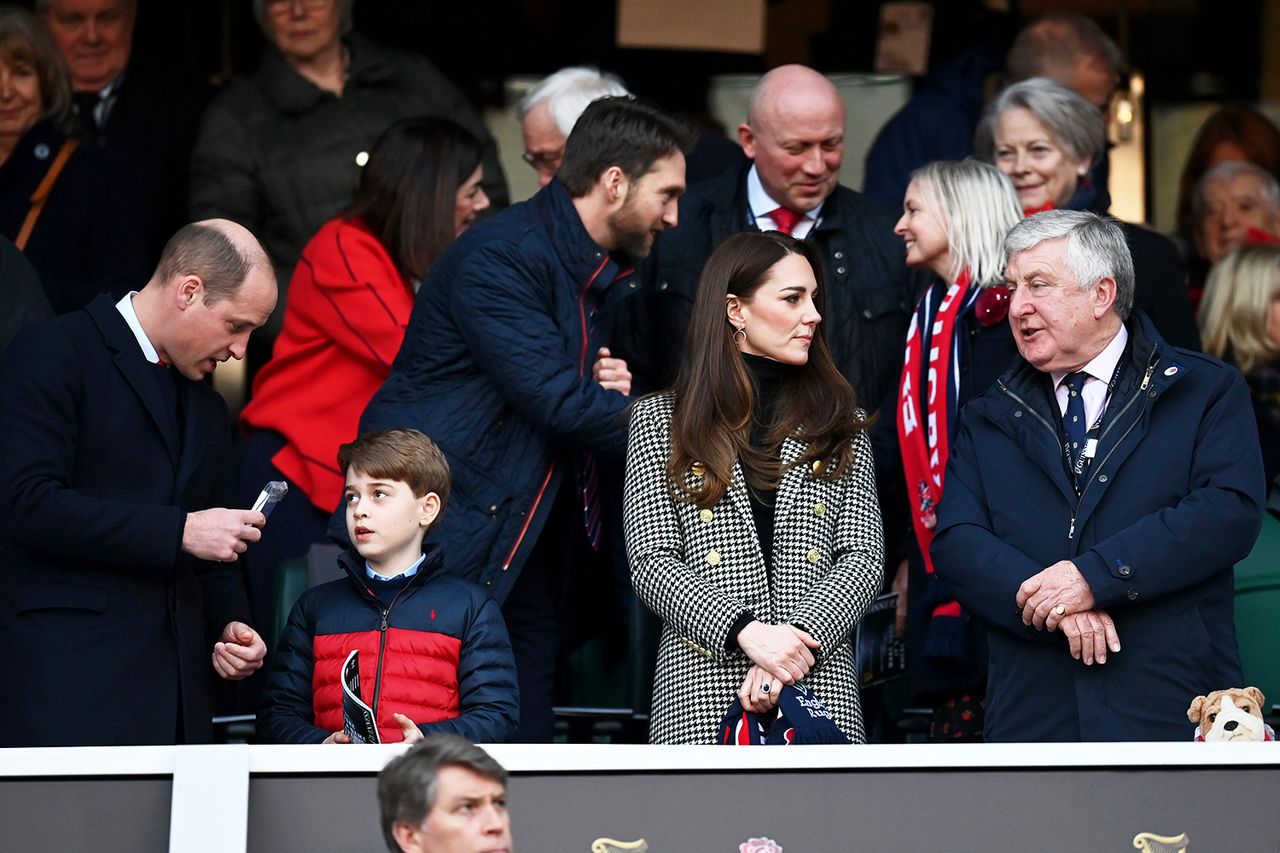 Prince William, Prince George and Kate Middleton at Guinness Six Nations Rugby match in 2022Credit: Dan Mullan/RFU/The RFU Collection via Getty