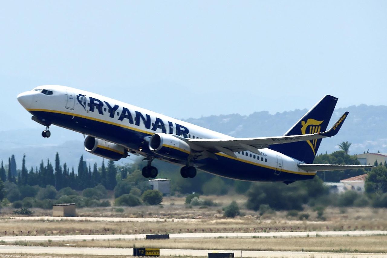 Image of a Ryanair plane in 2018Credit: JOSE JORDAN/AFP via Getty