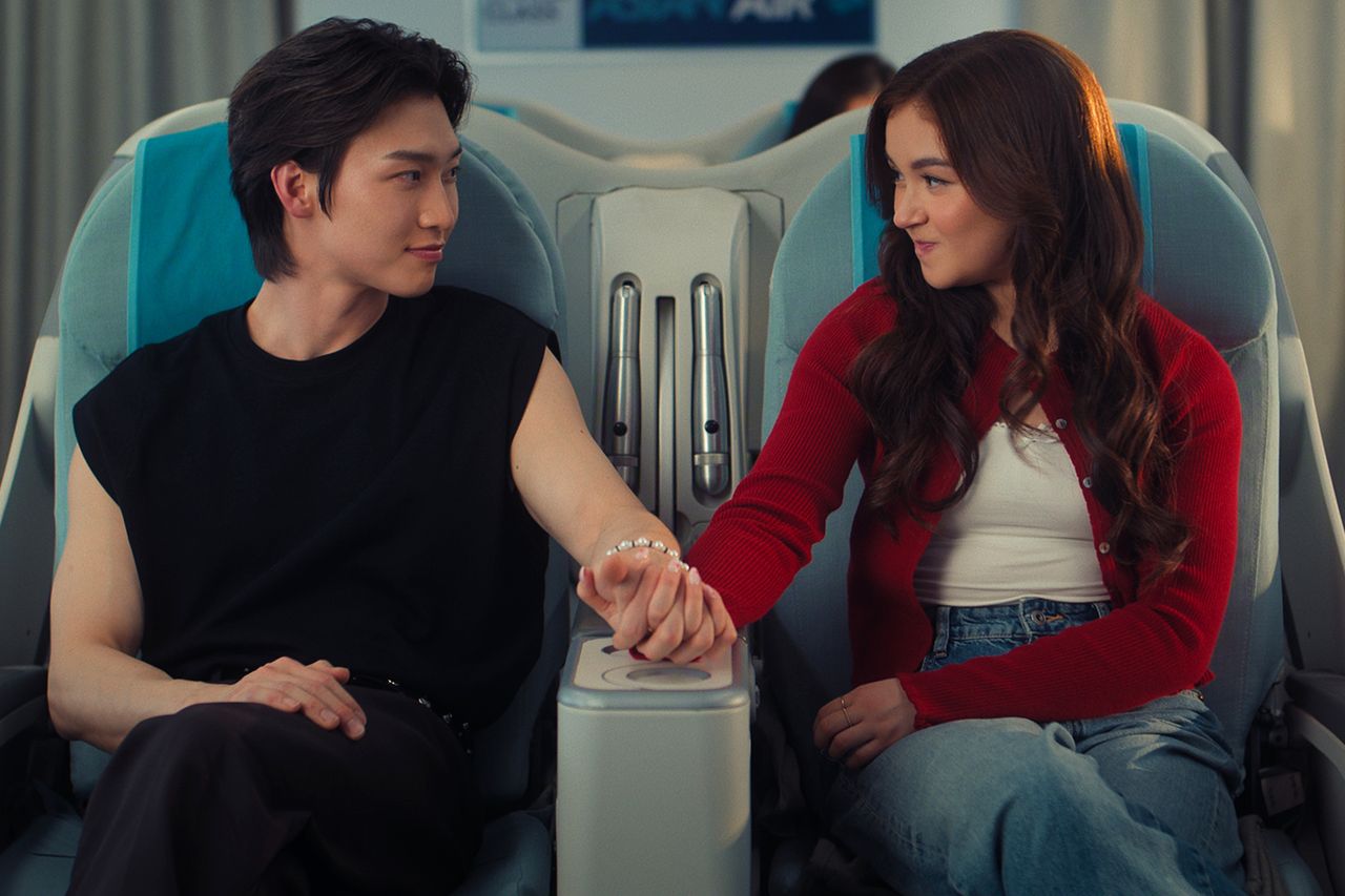 Sang Heon Lee as Min Ho Moon and Anna Cathcart as Kitty Song Covey in episode 308 of 'XO, Kitty'Credit: Courtesy of Netflix
