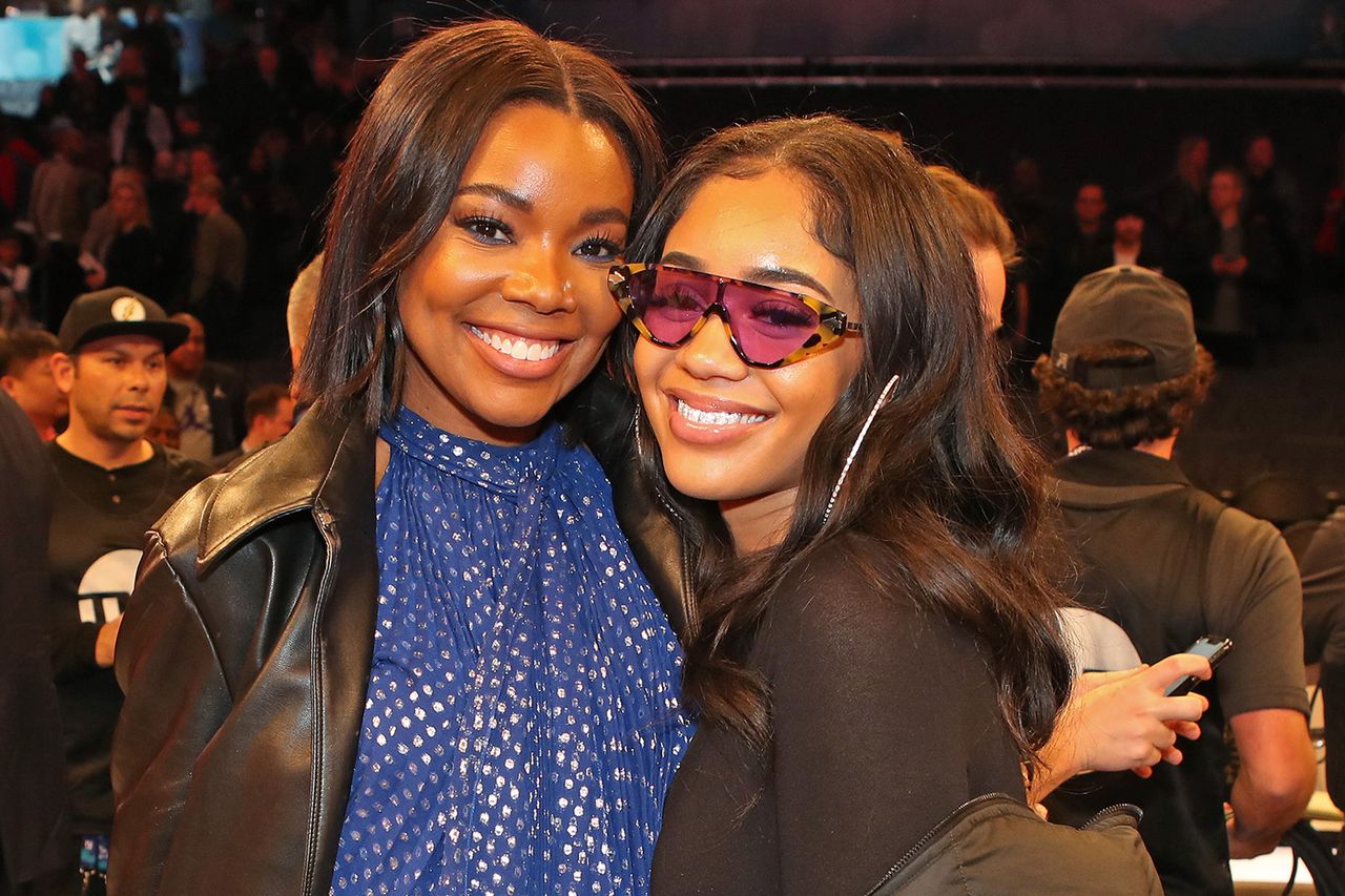 Gabrielle Union (left) and Saweetie at the AT&T Slam Dunk event during the 2019 NBA All-Star Weekend at the Spectrum Center in Charlotte, N.C., on Feb. 16, 2019Credit: Issac Baldizon/NBAE via Getty Images