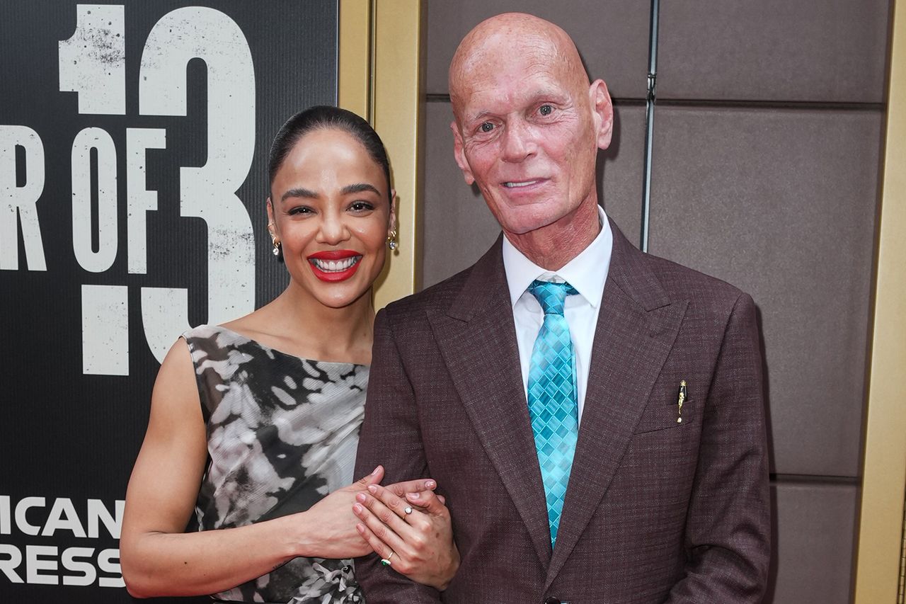 Tessa Thompson and Nick Yarris at the opening night of 'The Fear of 13' in N.Y.C. on April 15, 2026Credit: John Nacion/WireImage
