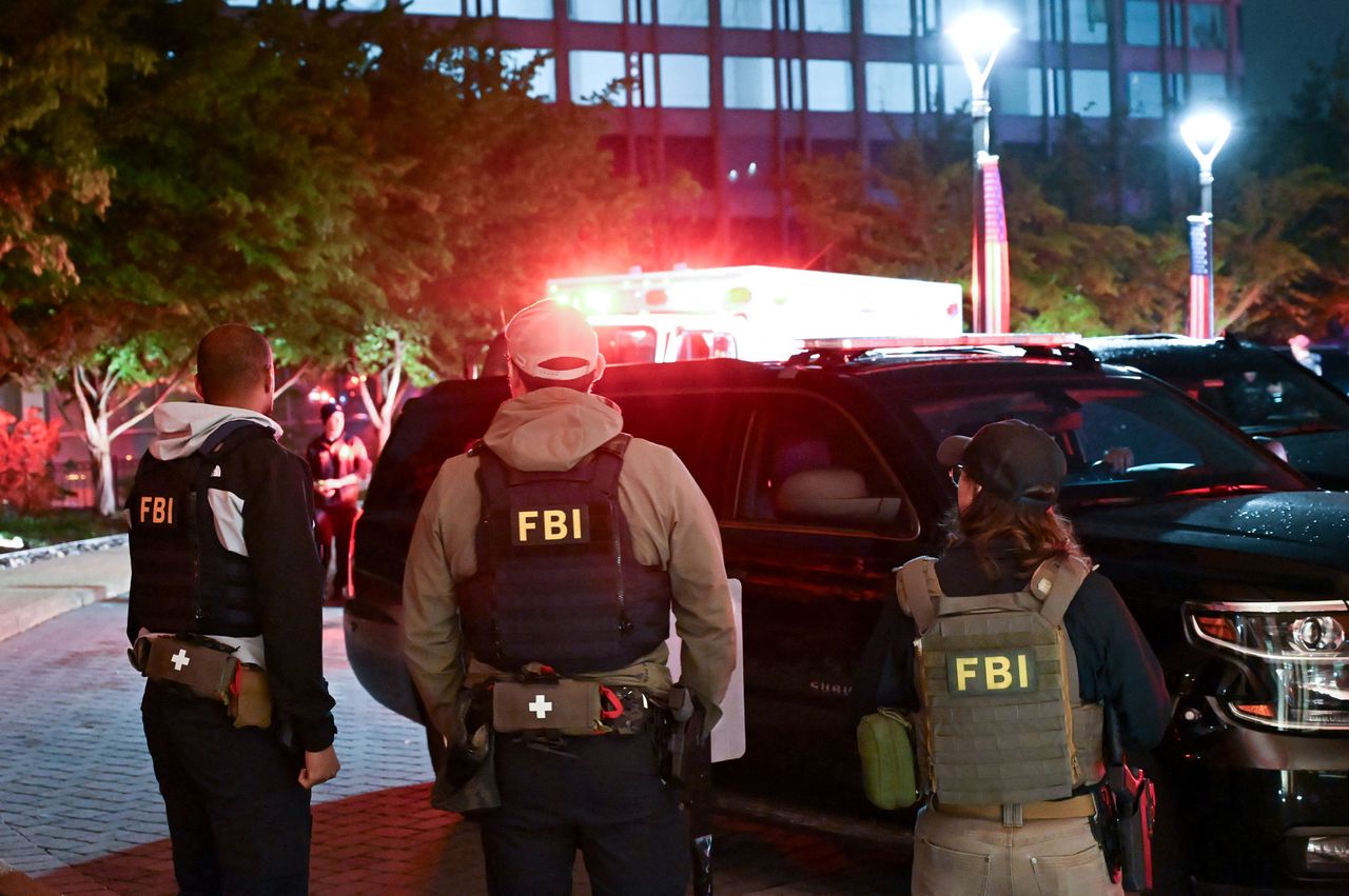 FBI agents in position following a shooting at the White House Correspondents' Dinner on April 25, 2026Credit: Alex WROBLEWSKI / AFP via Getty