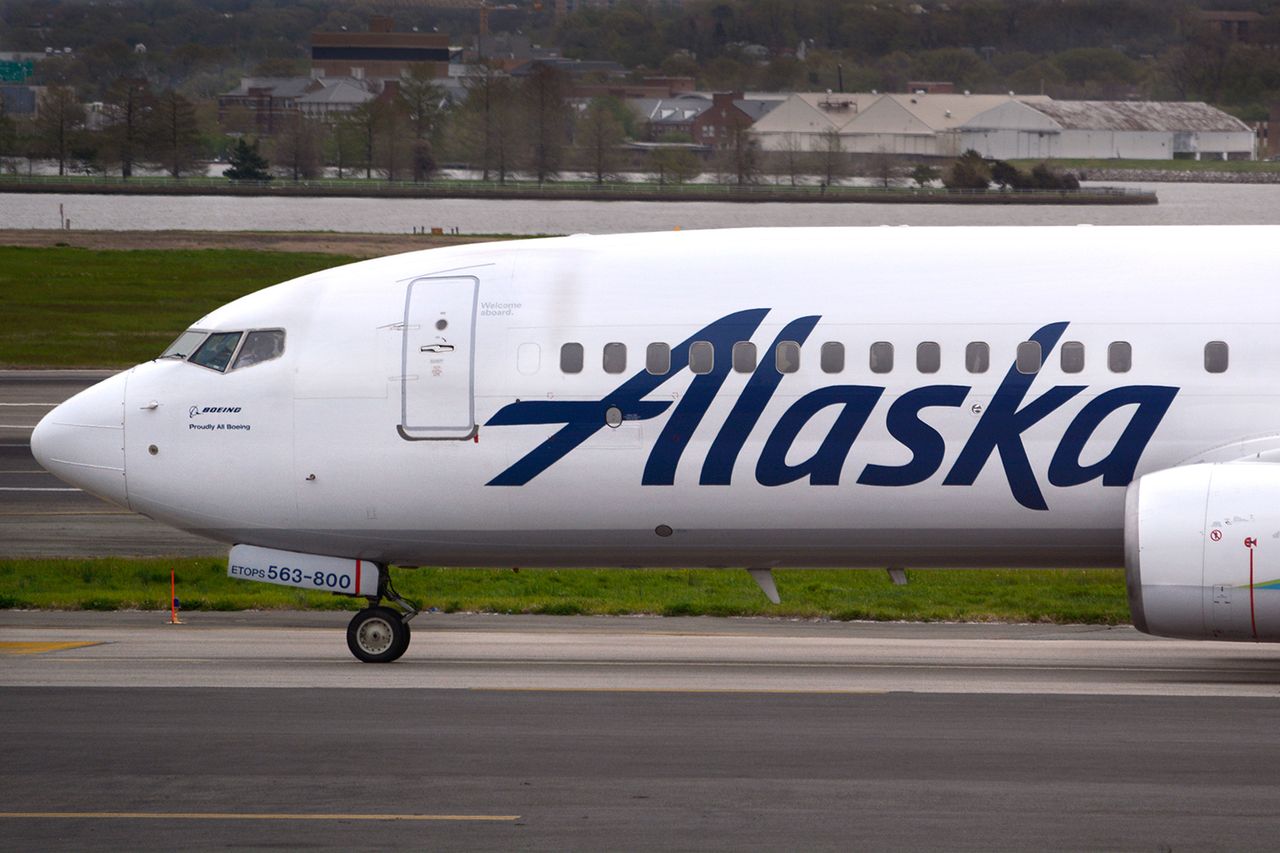 Image of an Alaska Airlines plane in 2018Credit: Robert Alexander/Getty