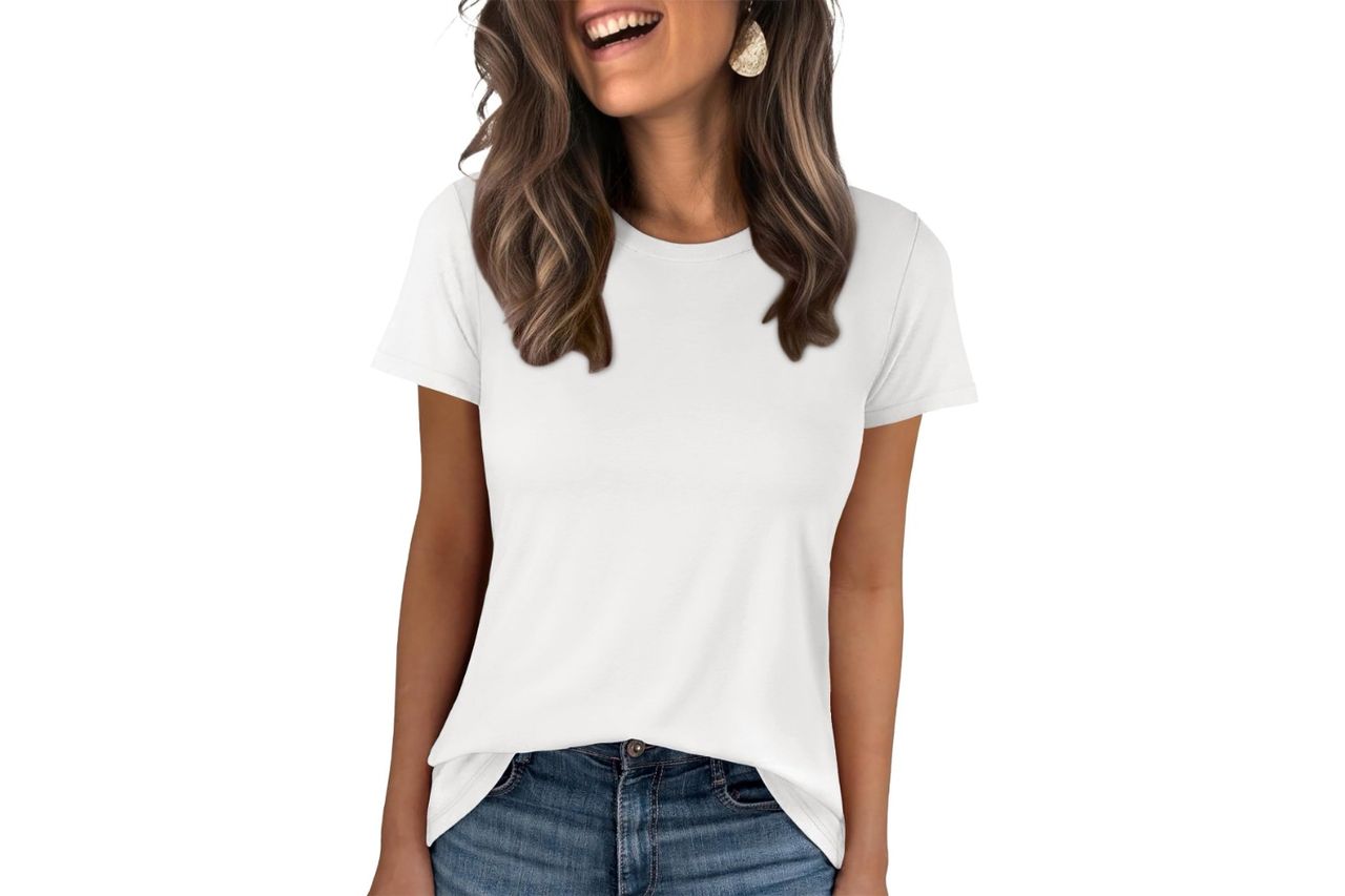 anrabess women short sleeve tops summer basics Credit: Amazon