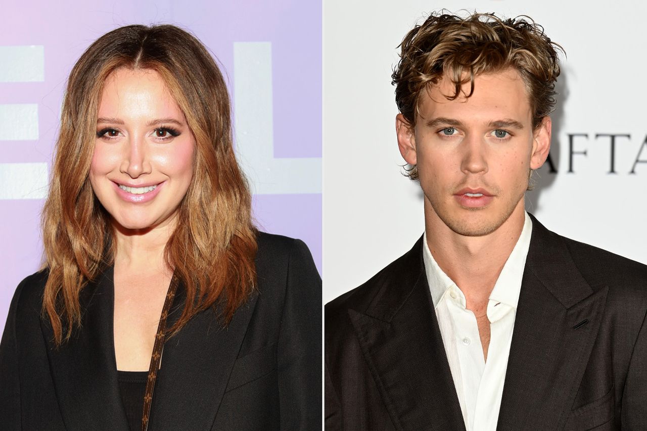 Ashley Tisdale at SHEGLAM's Glam House Pop-Up in West Hollywood, Calif., on Nov. 10, 2022; Austin Butler at the 'A Life in Pictures: Baz Luhrmann' event at BAFTA in London on Sept. 30, 2022Credit: Steven Simione/Getty Images; Kate Green/Getty Images