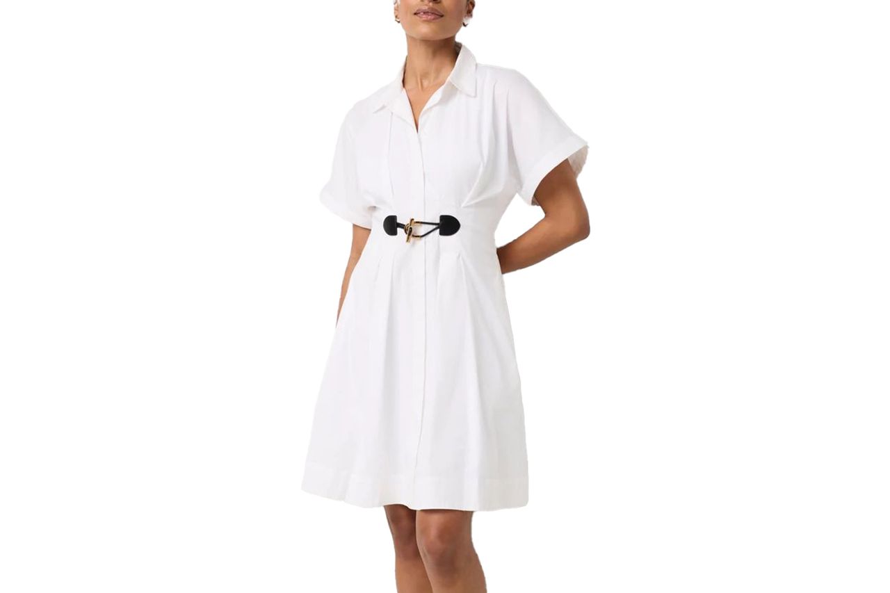 Belted Poplin Shirt Dress Credit: White House Black Market
