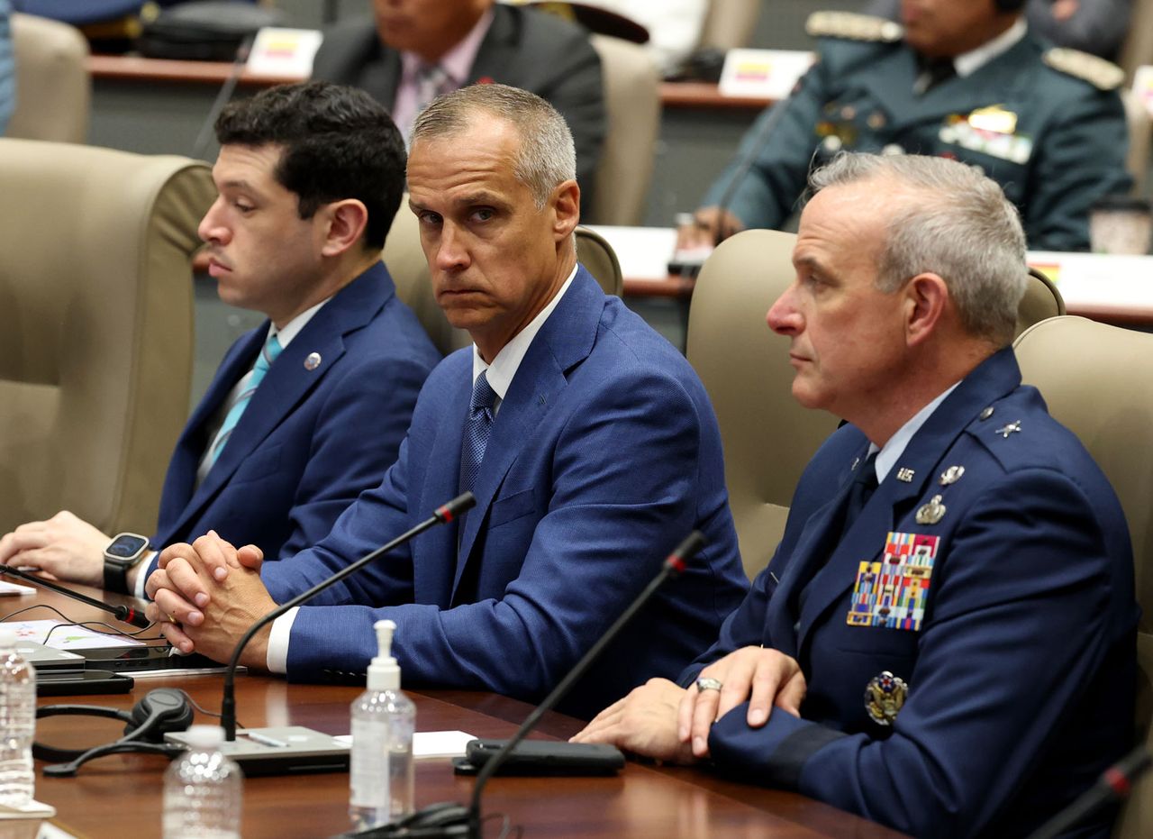 Corey Lewandowski at U.S. Southern Command Headquarters in Doral, Fla., on March 5, 2026Credit: Joe Raedle/Getty