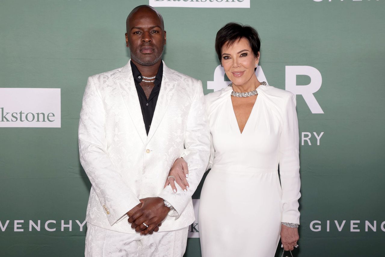 Corey Gamble and Kris Jenner attend the amfAR Palm Beach Gala 2024 on March 2, 2024Credit: Mireya Acierto/Getty for amfAR