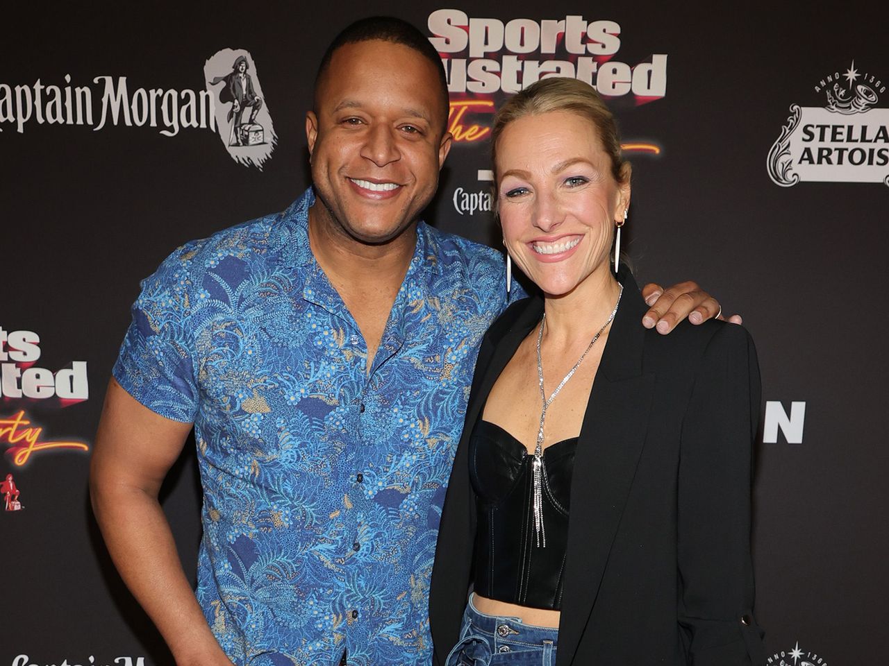 Craig Melvin and Lindsay Czarniak attend the 2023 Sports Illustrated Super Bowl Party on Feb. 11, 2023.Credit: Ethan Miller/Getty